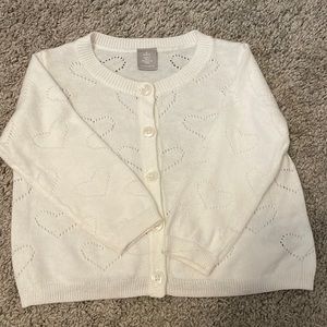 Nordstrom brand 6M White Heart Sweater
